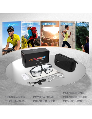 Gafas de Ciclismo VOZAPOW Fotoquímicas UV400 Unisex