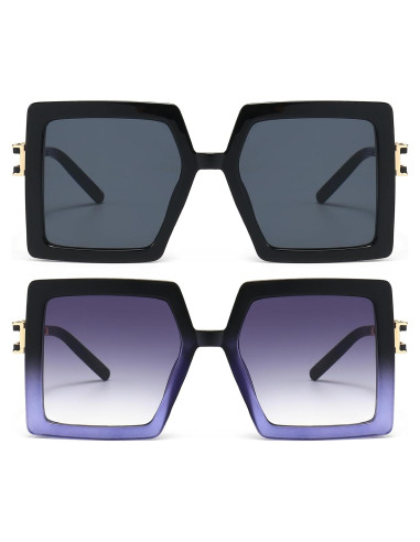 Gafas de Sol AIEYEZO Cuadradas Oversized UV400 para Mujeres