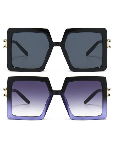 Gafas de Sol AIEYEZO Cuadradas Oversized UV400 para Mujeres