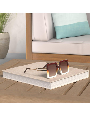 Gafas de Sol AIEYEZO Cuadradas Oversized UV400 para Mujeres