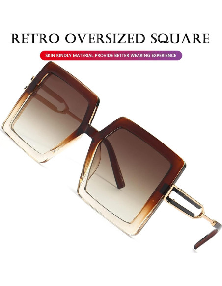 Gafas de Sol AIEYEZO Cuadradas Oversized UV400 para Mujeres