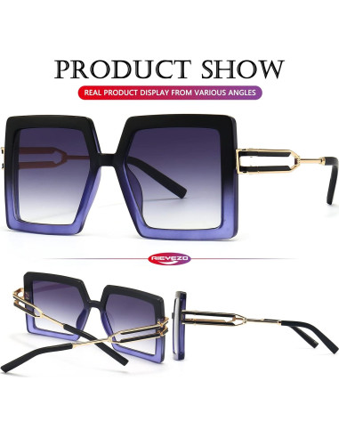 Gafas de Sol AIEYEZO Cuadradas Oversized UV400 Mujeres