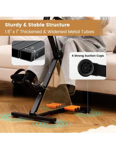 Bicicleta de Ejercicio Toolsempire FH10077YE Ajustable con Monitor 2