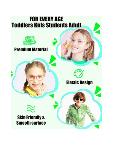 Correa Ajustable para Gafas Niños HORNYPOOT 16.5-25.4 cm