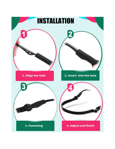 Correa Ajustable para Gafas Niños HORNYPOOT 16.5-25.4 cm