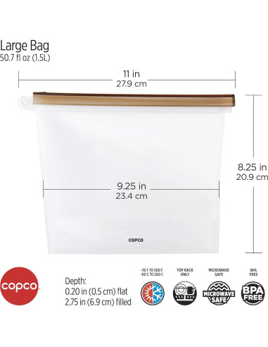 Bolsa de Almacenamiento Silicona Reutilizable Copco 1500 ml