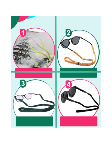 Correa de Gafas HORNYPOOT 29cm Elástica para Niños y Adultos