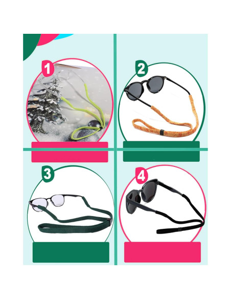 Correa de Gafas HORNYPOOT 29cm Elástica para Niños y Adultos