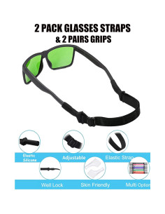 Correa de Gafas HORNYPOOT Ajustable para Niños 16.5-25.4 cm 2