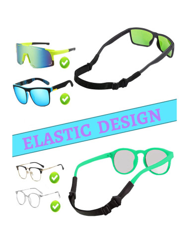 Correa de Gafas HORNYPOOT Ajustable para Niños 16.5-25.4 cm