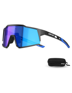 Gafas de Ciclismo KAPVOE TR90 Polarizadas con Lentes Intercambiables
