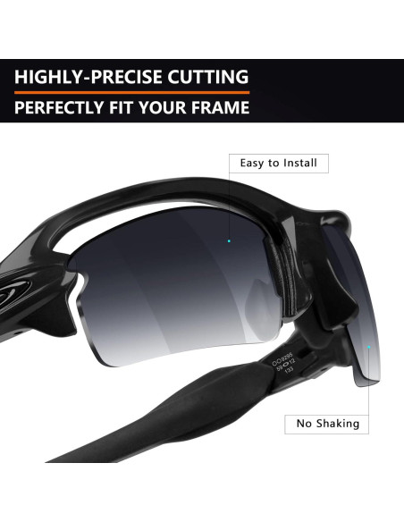 Lentes de Reemplazo Polarizados Alphax para Oakley Flak 2.0