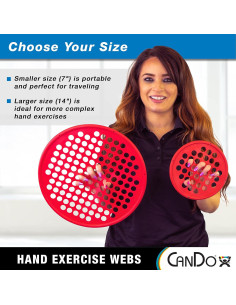 Red de Ejercicio para Manos CanDo 14" (35.56 cm) Rojo Ligero 2