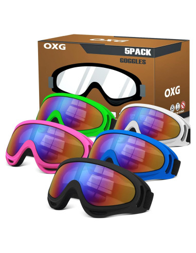 Gafas de Motocicleta OXG 5 Pares Multicolor Anti-UV