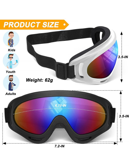 Gafas de Motocicleta OXG 5 Pares Multicolor Anti-UV