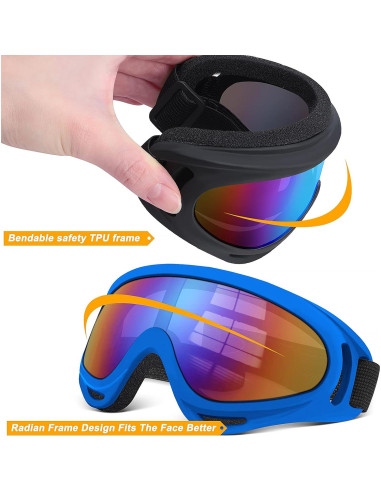 Gafas de Motocicleta OXG 5 Pares Multicolor Anti-UV