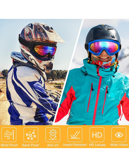 Gafas de Motocicleta OXG 5 Pares Multicolor Anti-UV