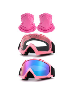 Gafas de Motocross Immoono 2 Pcs con Gaiter para Adultos