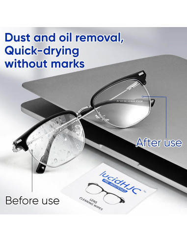 Toallitas de limpieza para lentes Lucidhjc 200 unidades