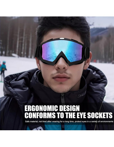 Gafas de Motocross Immoono 2 Pcs con Gaiter para Adultos