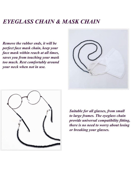 Cadena de Gafas KAI 70cm Perlas de Moda para Mujeres