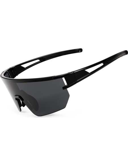 Gafas de Ciclismo WANWAN UV400 Lentes Espejados Grises