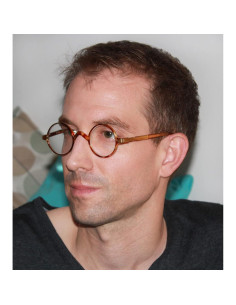 Gafas de Lectura Redondas Vintage BLUELESS - Color Negro 2