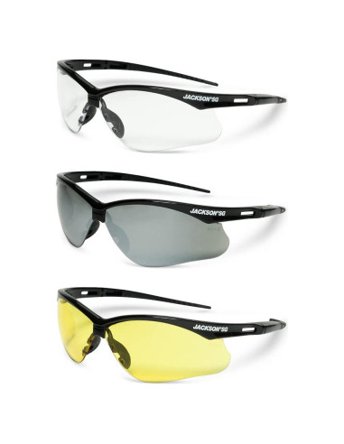 Gafas de Seguridad Jackson SG - Lentes Antiarañazos - 3 Estilos