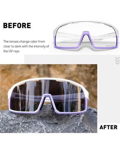 Gafas de Ciclismo SCVCN Fotoquímicas UV400 Ajustables
