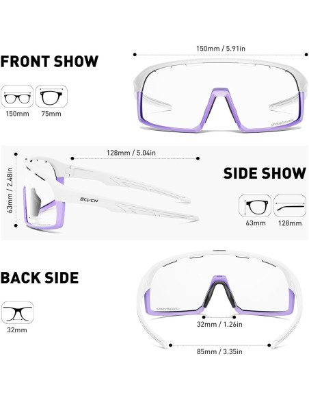 Gafas de Ciclismo SCVCN Fotoquímicas UV400 Ajustables