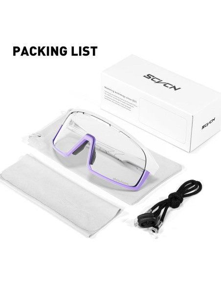 Gafas de Ciclismo SCVCN Fotoquímicas UV400 Ajustables