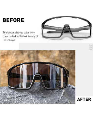 Gafas de Ciclismo SCVCN Fotoquímicas UV400 Ajustables
