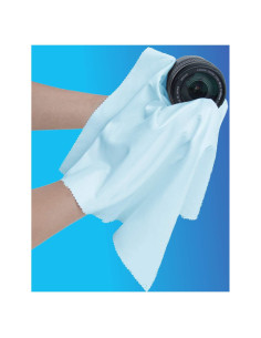 Paquete de 3 Paños Microfibra Azul Claro 30x30 cm para Limpieza