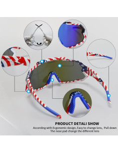 Gafas de Ciclismo JOGVELO Polarizadas 3 Lentes Intercambiables 2