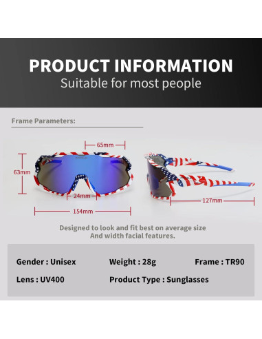 Gafas de Ciclismo JOGVELO Polarizadas 3 Lentes Intercambiables
