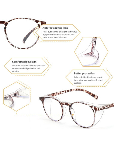 Gafas de Seguridad Outray 2 Pares Antiempañantes Luz Azul