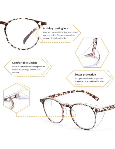 Gafas de Seguridad Outray 2 Pares Antiempañantes Luz Azul