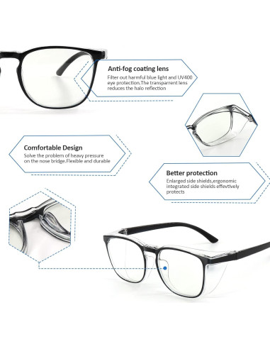 Gafas de Seguridad Outray Antivaho y Anti Luz Azul
