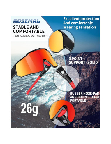 Gafas de sol deportivas Rosemal 7259 polarizadas UV400