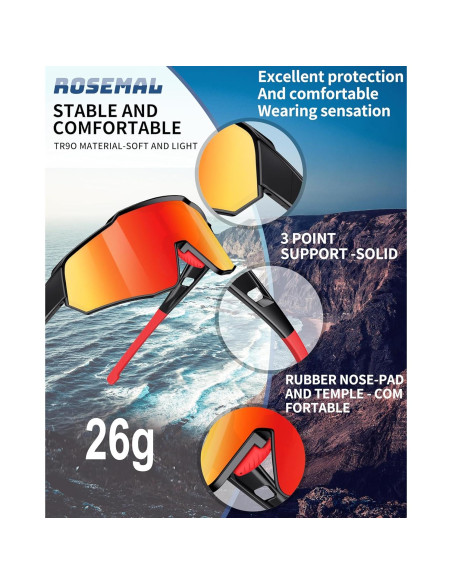 Gafas de sol deportivas Rosemal 7259 polarizadas UV400