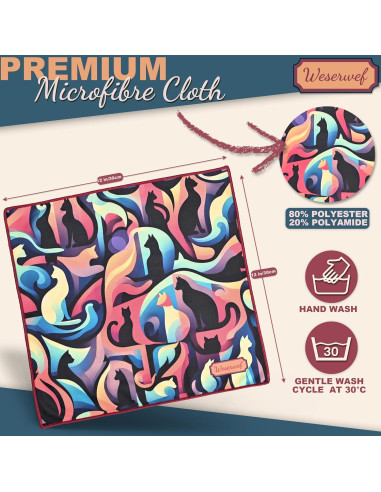 Paño de limpieza WESERWEF 30x30 cm para gafas y pantallas