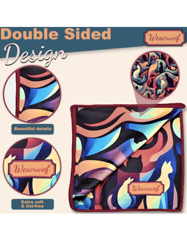 Paño de limpieza WESERWEF 30x30 cm para gafas y pantallas