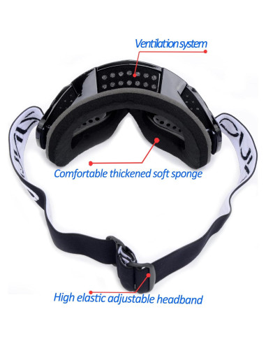 Gafas de Motocicleta ZJNUO 833 Resistente a Rayones