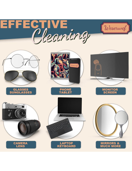 Paño de limpieza WESERWEF 30x30 cm para gafas y pantallas