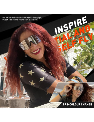 Gafas de Ciclismo KAPVOE Fotocromáticas UV400 Ajustables