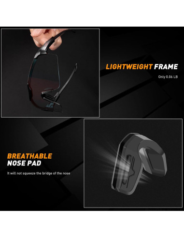 Gafas de Ciclismo KAPVOE Fotocromáticas UV400 Ajustables