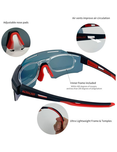 Gafas de Ciclismo ALTALIST Legacy3 UV400 Intercambiables