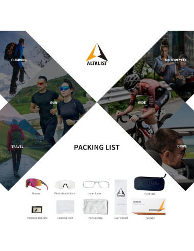 Gafas de Ciclismo ALTALIST Legacy3 UV400 Intercambiables