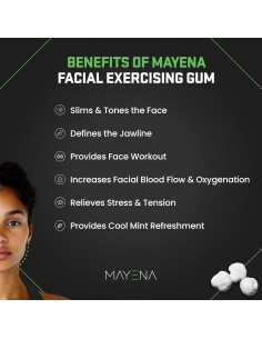 Chicle Duro Mayena para Mandíbula 400 Piezas Sabor Menta 2