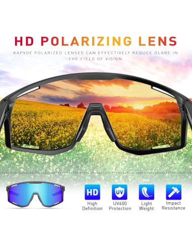 Gafas de sol KAPVOE polarizadas UV400 para ciclismo y deportes